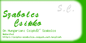 szabolcs csipko business card